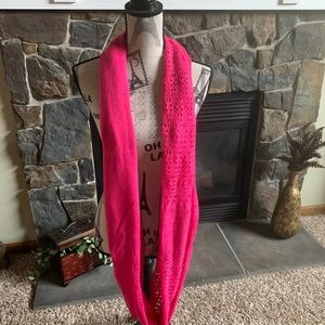 Hot pink infinity scarf